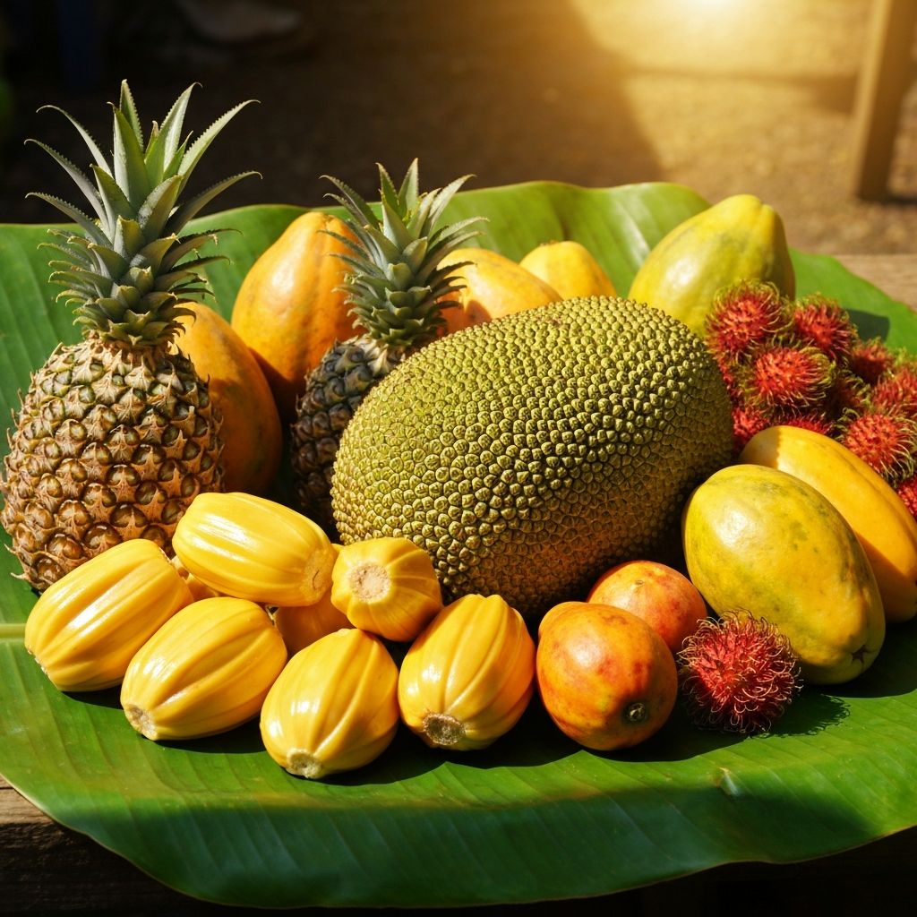 Jackfruit and tropical produce